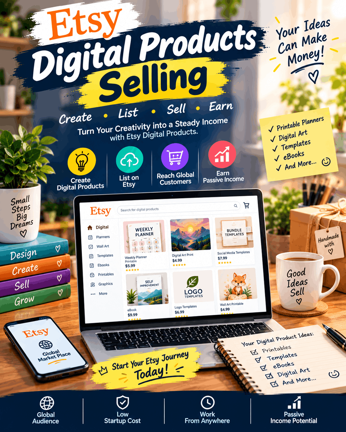 Etsy Digital Products Selling digital ebook cover